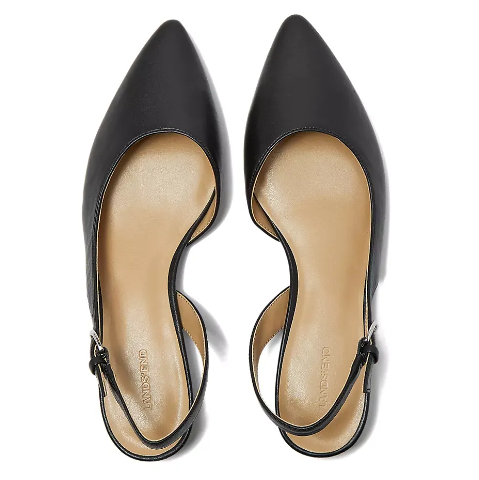 Women's Leather Slingback Low Heels