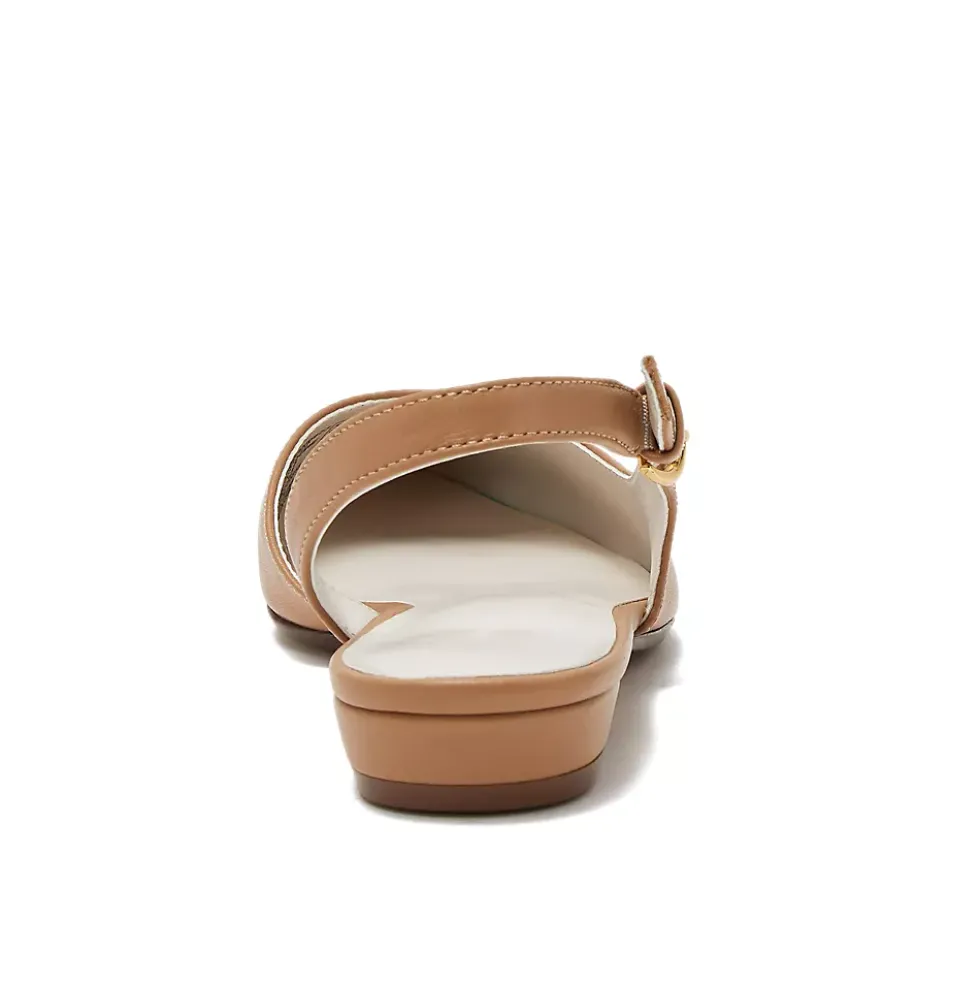 Women's Leather Slingback Low Heels