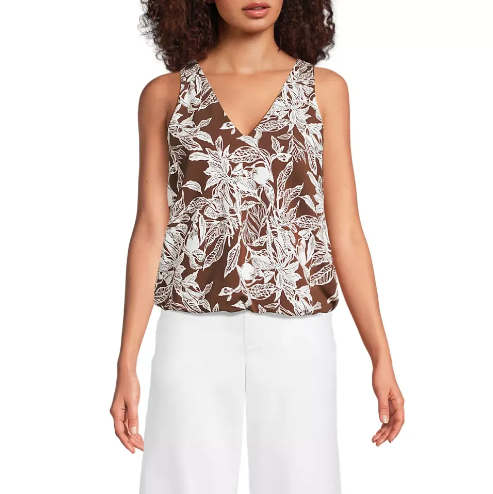 Women's Lightweight Jersey Blouson Vneck Tank