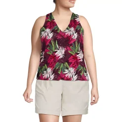 Women's Lightweight Jersey Blouson Vneck Tank