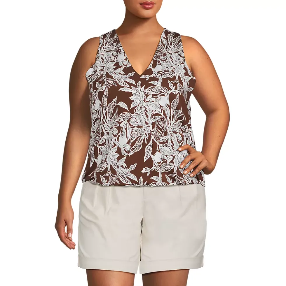 Women's Lightweight Jersey Blouson Vneck Tank