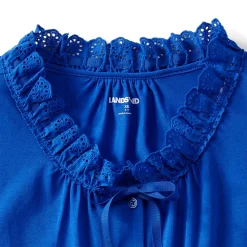 Women's Lightweight Jersey Button Front Lace Trim Tank