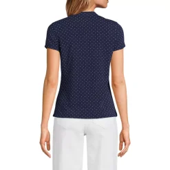 Women's Lightweight Jersey Button Pintuck Top