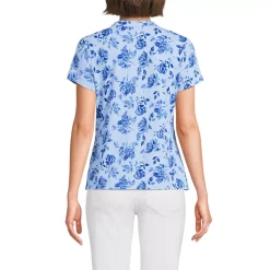 Women's Lightweight Jersey Button Pintuck Top