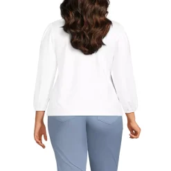 Women's Lightweight Jersey Button Pintuck Top