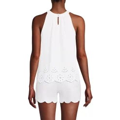 Women's Lightweight Jersey Eyelet Tank Top