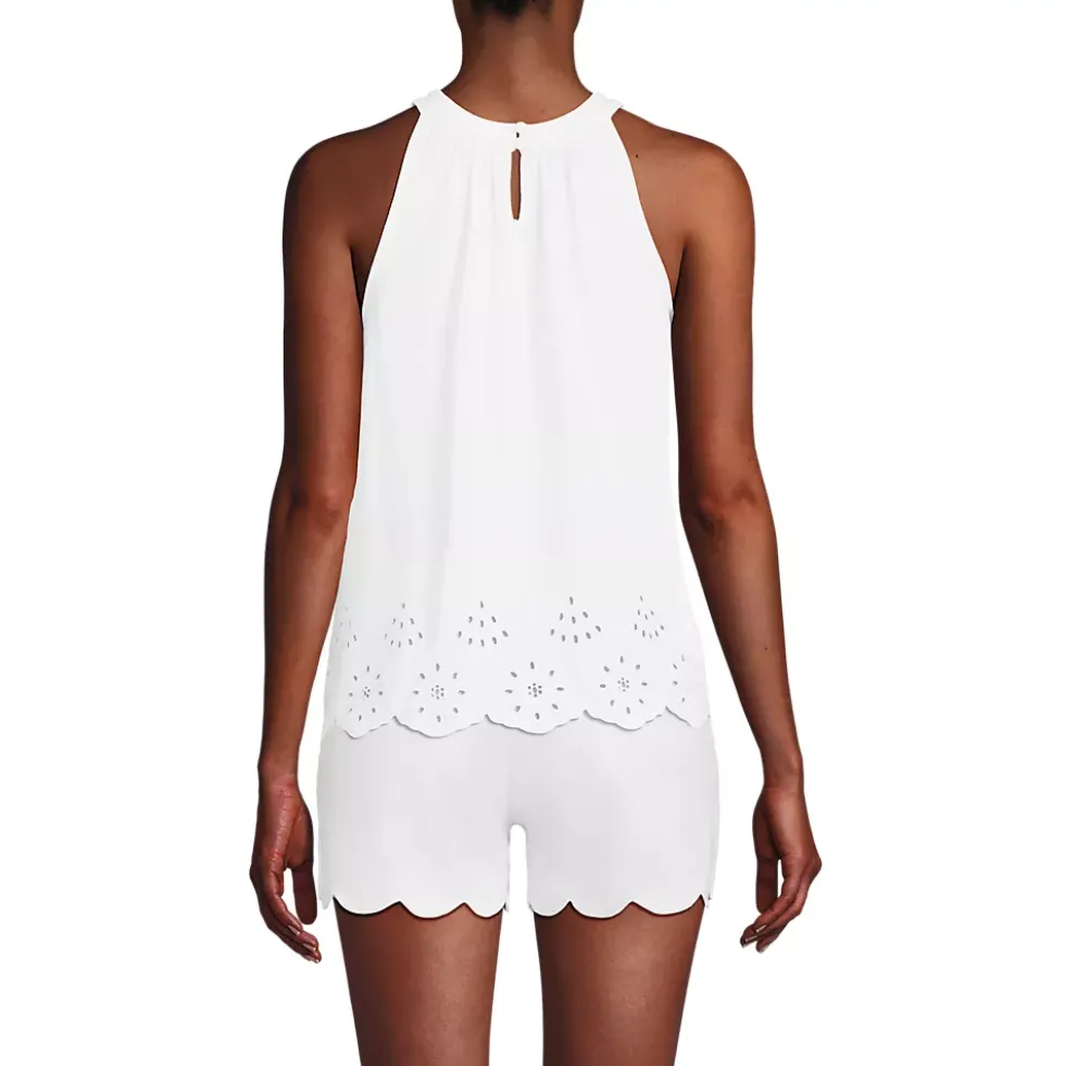 Women's Lightweight Jersey Eyelet Tank Top