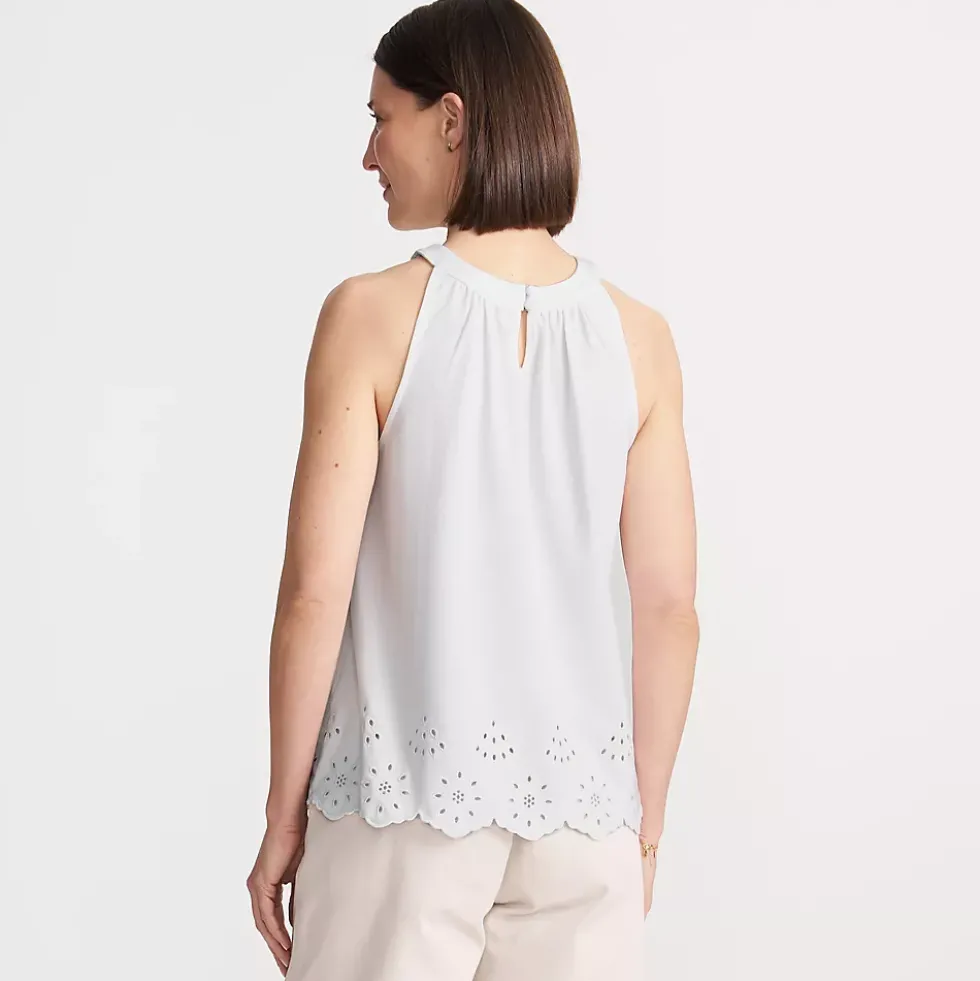Women's Lightweight Jersey Eyelet Tank Top