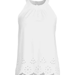 Women's Lightweight Jersey Eyelet Tank Top