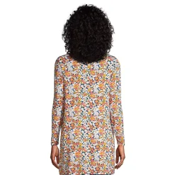 Women's Lightweight Jersey Knit Long Cardigan Print