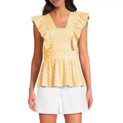 Women's Lightweight Jersey Ruffle Peplum Top