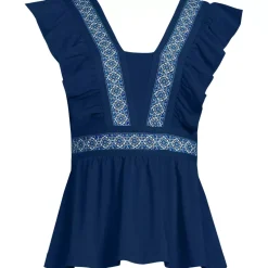 Women's Lightweight Jersey Ruffle Peplum Top