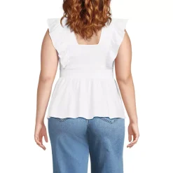 Women's Lightweight Jersey Ruffle Peplum Top