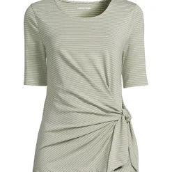 Women's Lightweight Jersey Tie Front Top