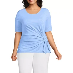 Women's Lightweight Jersey Tie Front Top