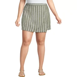 Women's Linen Above the Knee Skort