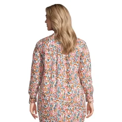 Women's Linen A-Line Long Sleeve Tunic Top
