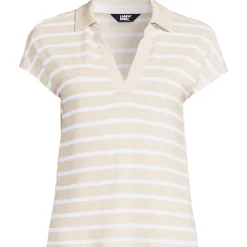 Women's Linen Blend Johnny Collar Polo
