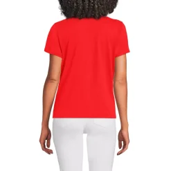 Women's Linen Blend Short Sleeve Button Front Polo Top