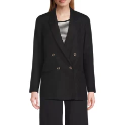 Women's Linen Double Breasted Blazer