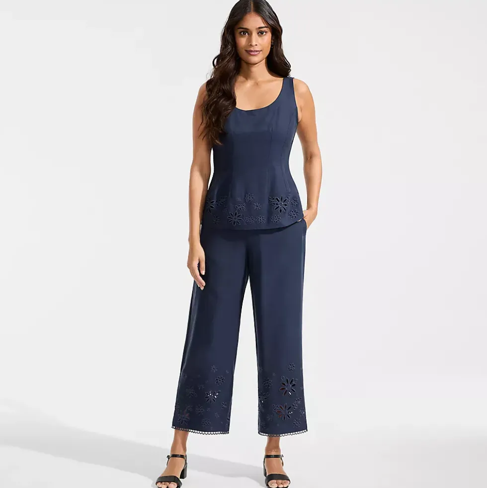 Women's Linen Embroidered Pants