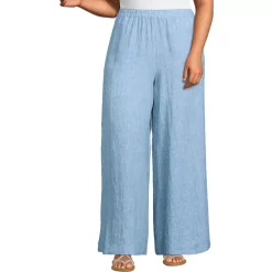 Women's Linen High Rise Palazzo Pants - Set Bottom