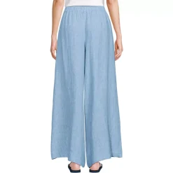 Women's Linen High Rise Palazzo Pants - Set Bottom