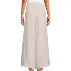 Women's Linen High Rise Palazzo Pants - Set Bottom