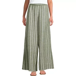 Women's Linen High Rise Palazzo Pants - Set Bottom