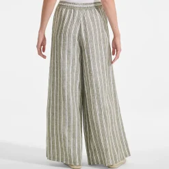 Women's Linen High Rise Palazzo Pants - Set Bottom