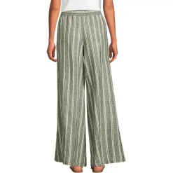 Women's Linen High Rise Palazzo Pants - Set Bottom