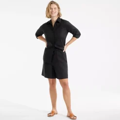 Women's Linen High Rise Pull On 7