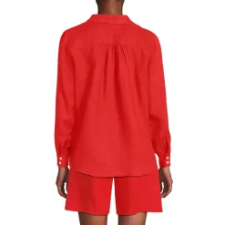 Women's Linen Long Sleeve Feminine Shirt