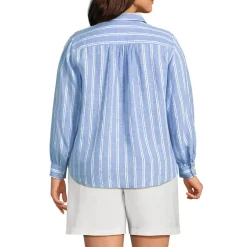 Women's Linen Long Sleeve Feminine Shirt