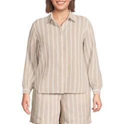 Women's Linen Long Sleeve Feminine Shirt