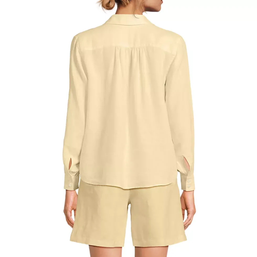 Women's Linen Long Sleeve Feminine Shirt