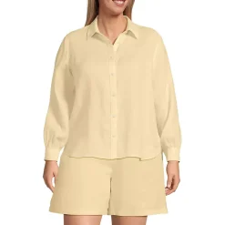 Women's Linen Long Sleeve Feminine Shirt