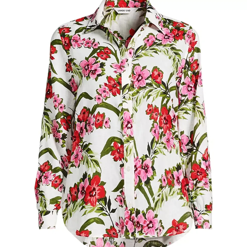 Women's Linen Long Sleeve Feminine Shirt