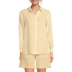 Women's Linen Long Sleeve Feminine Shirt