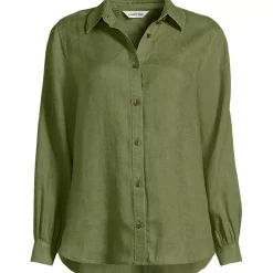 Women's Linen Long Sleeve Feminine Shirt