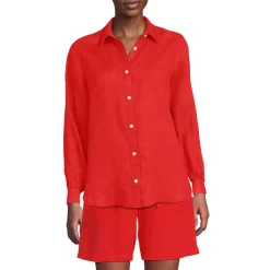 Women's Linen Long Sleeve Feminine Shirt
