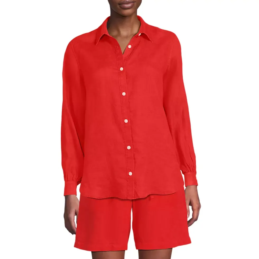 Women's Linen Long Sleeve Feminine Shirt