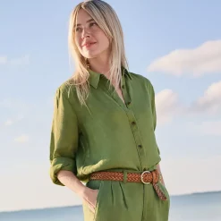 Women's Linen Long Sleeve Feminine Shirt