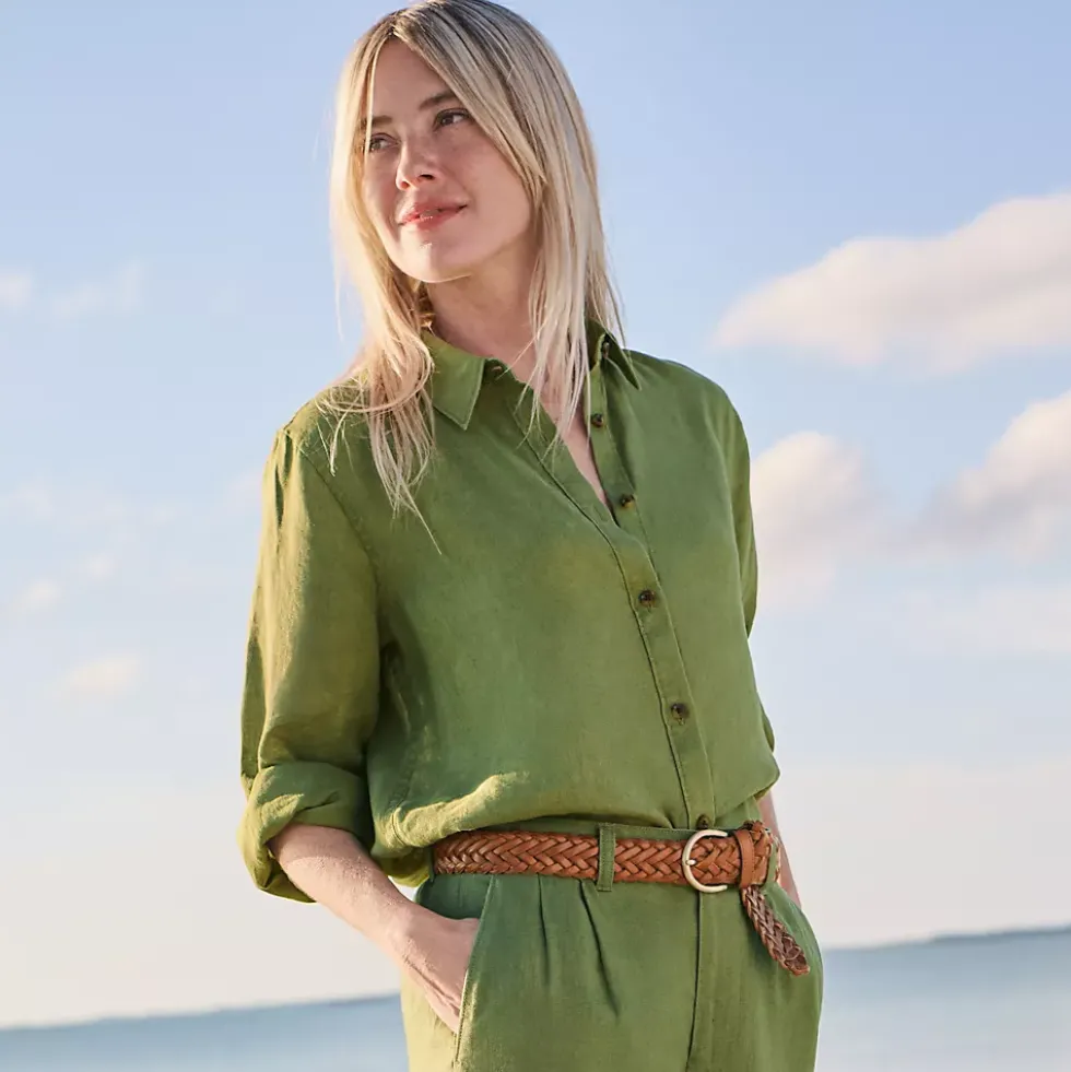 Women's Linen Long Sleeve Feminine Shirt