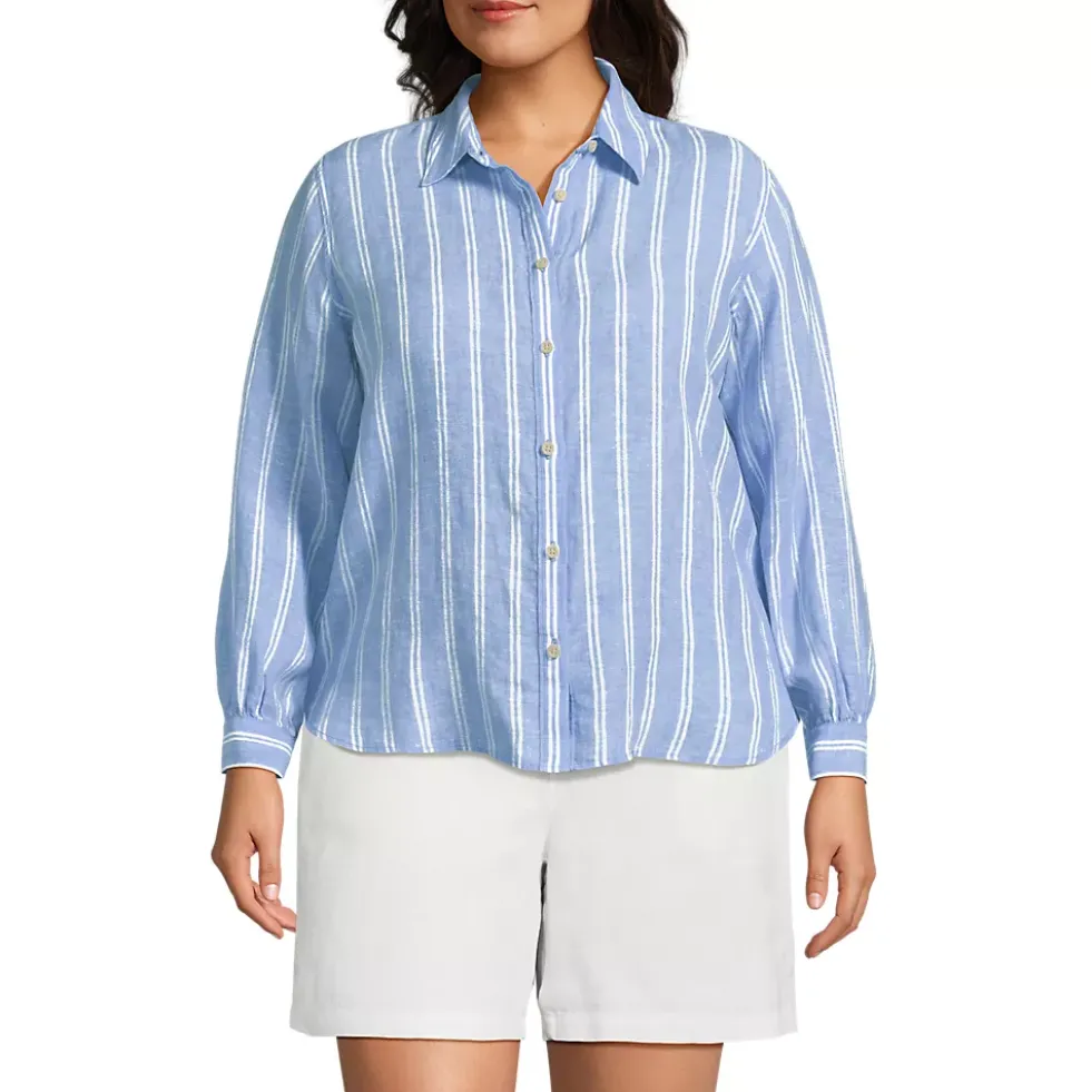 Women's Linen Long Sleeve Feminine Shirt