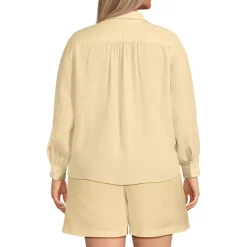 Women's Linen Long Sleeve Feminine Shirt