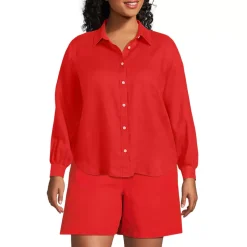 Women's Linen Long Sleeve Feminine Shirt