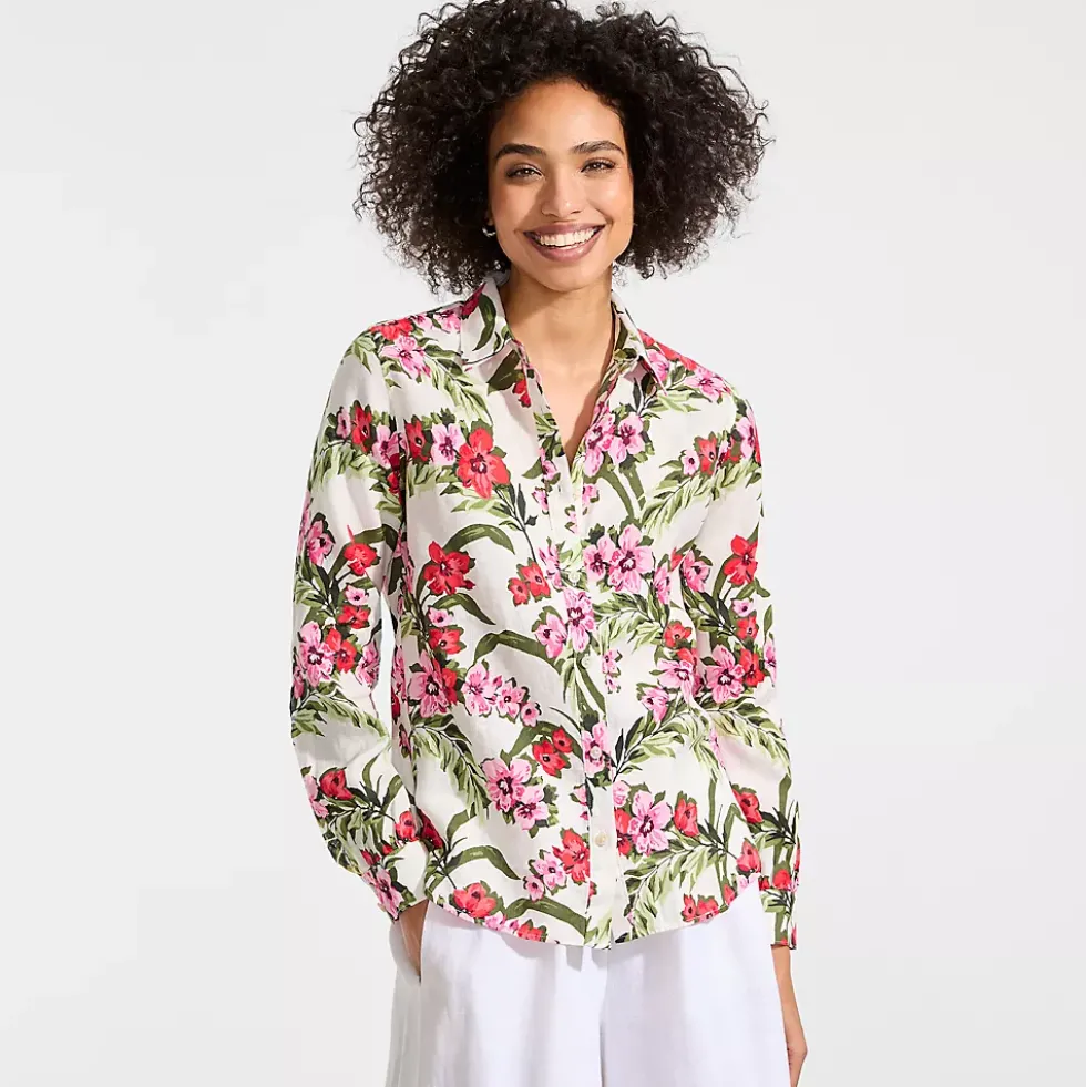 Women's Linen Long Sleeve Feminine Shirt