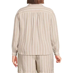 Women's Linen Long Sleeve Feminine Shirt