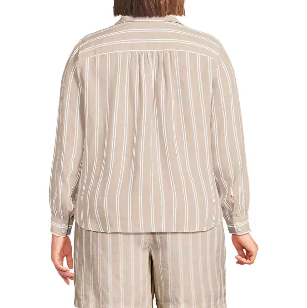 Women's Linen Long Sleeve Feminine Shirt
